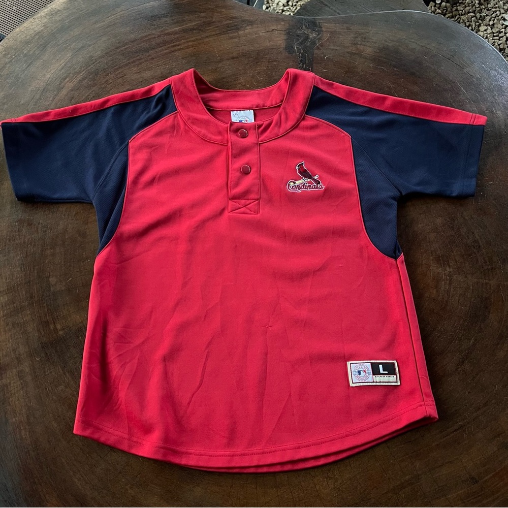 Youth Kids Genuine St Louis Cardinals MLB Baseball Jersey Red Jersey Large 12/14
